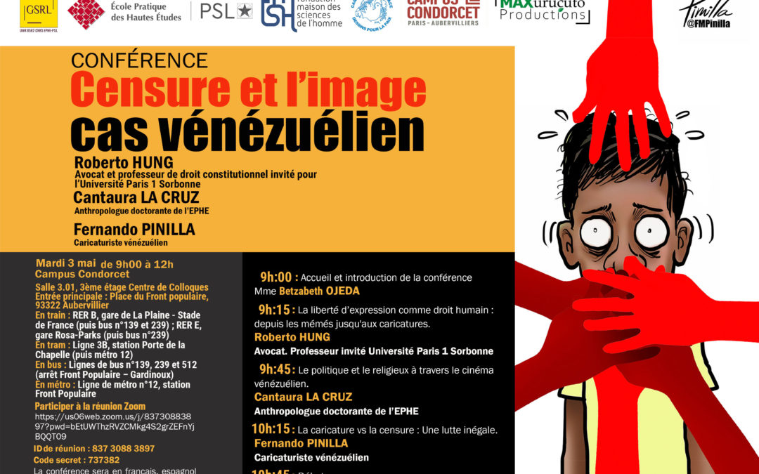 Conférence – Cantaura La Cruz : “Censure et l’image. Cas vénézuélien” – mardi 3 mai 2022